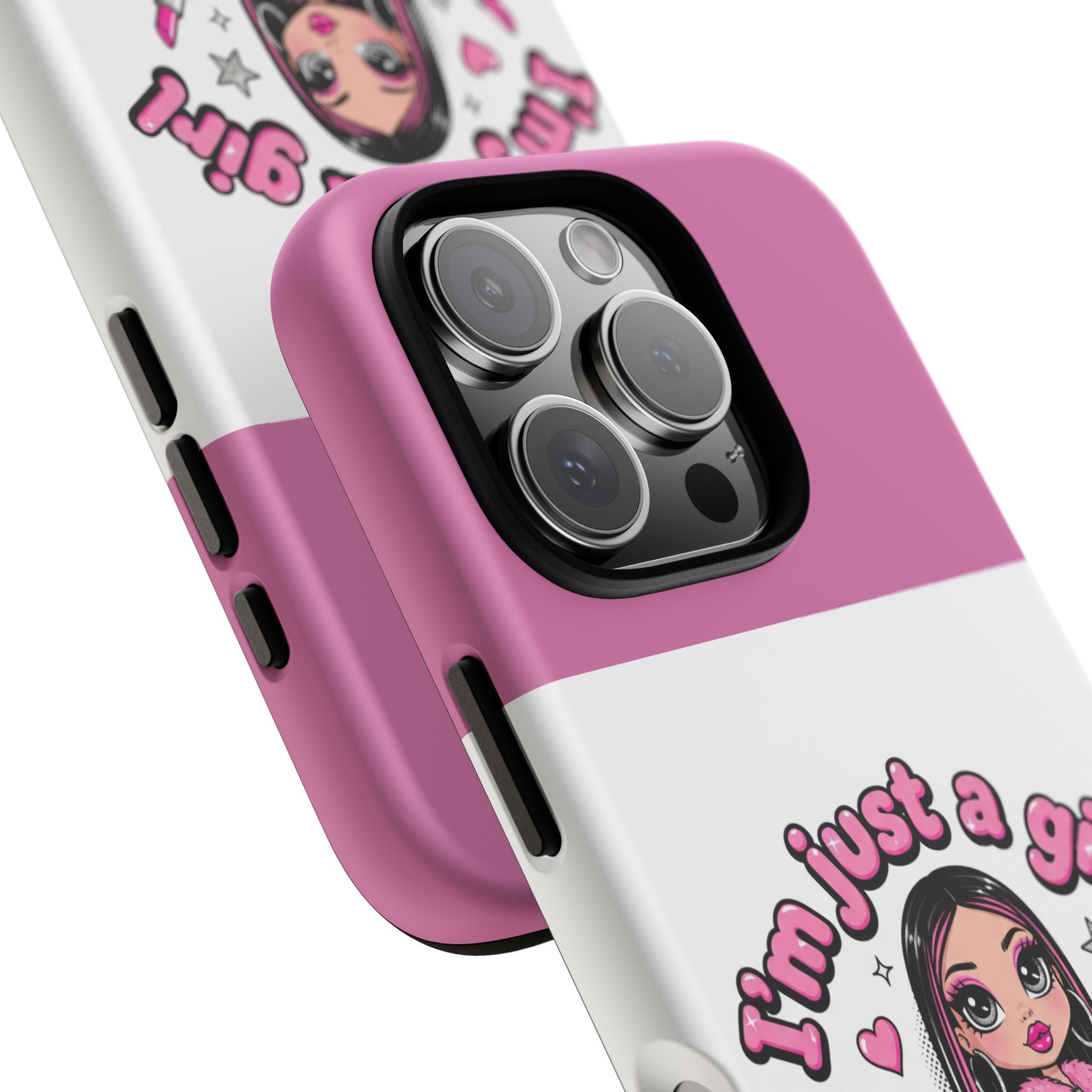 Phone Case — "I'm Just a Girl" Cute Makeup Girl Protective Tough Case