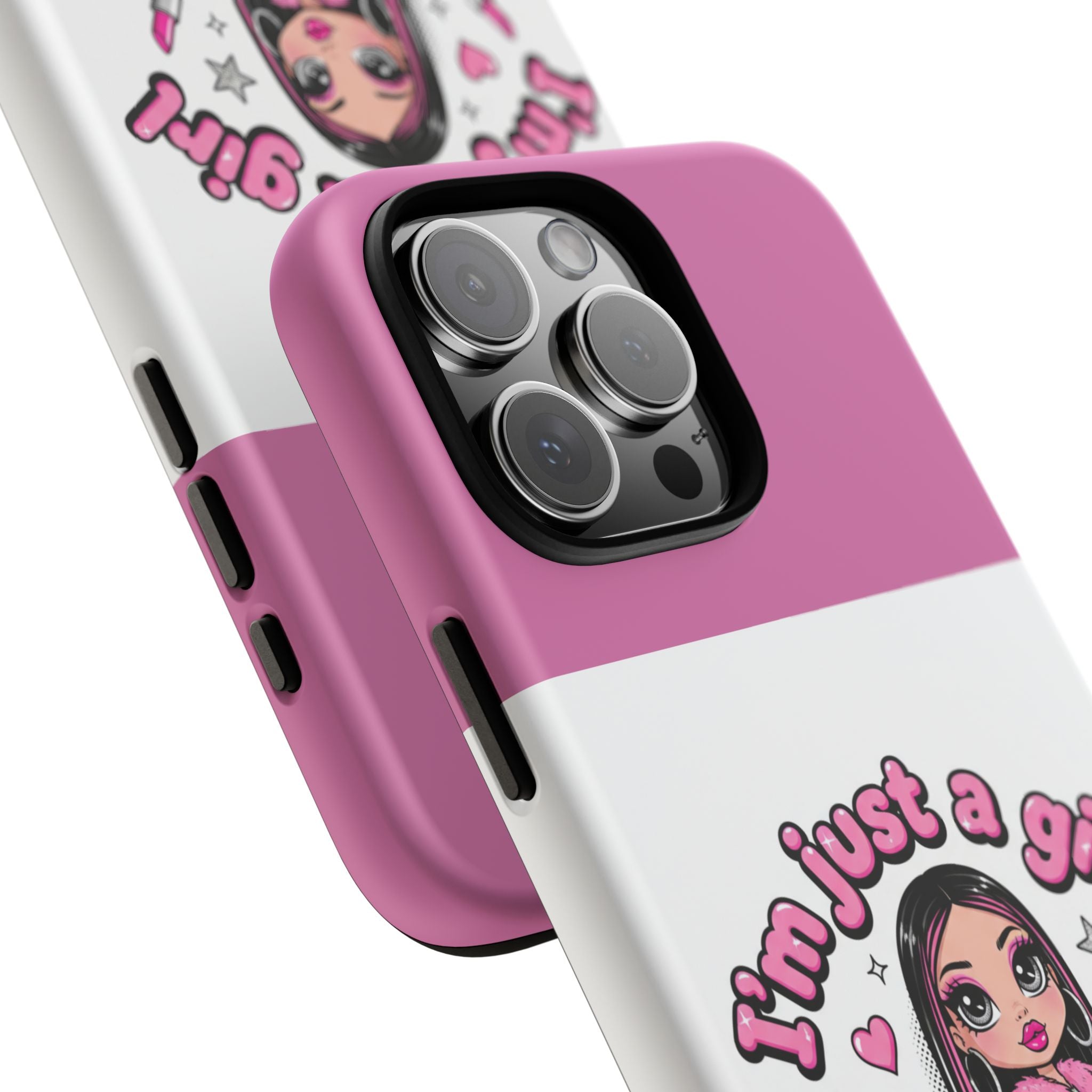 Phone Case — "I'm Just a Girl" Cute Makeup Girl Protective Tough Case