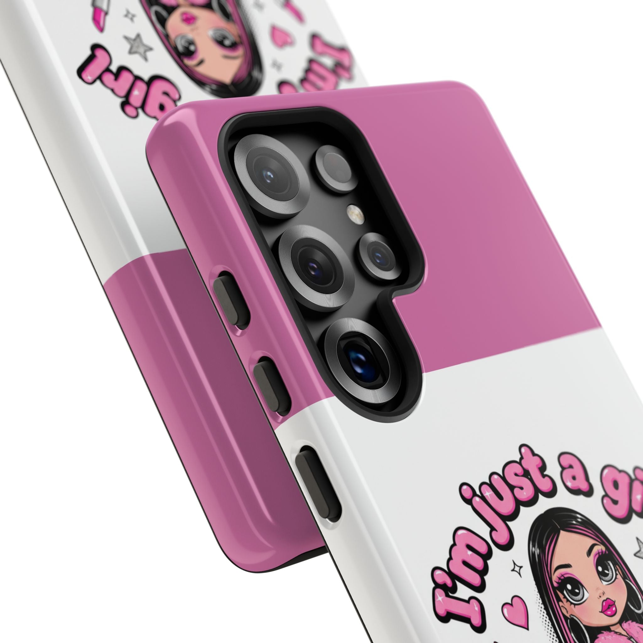 Phone Case — "I'm Just a Girl" Cute Makeup Girl Protective Tough Case
