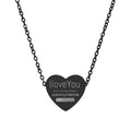Engraved Heart Necklace — "I Love You" Personalized Pendant