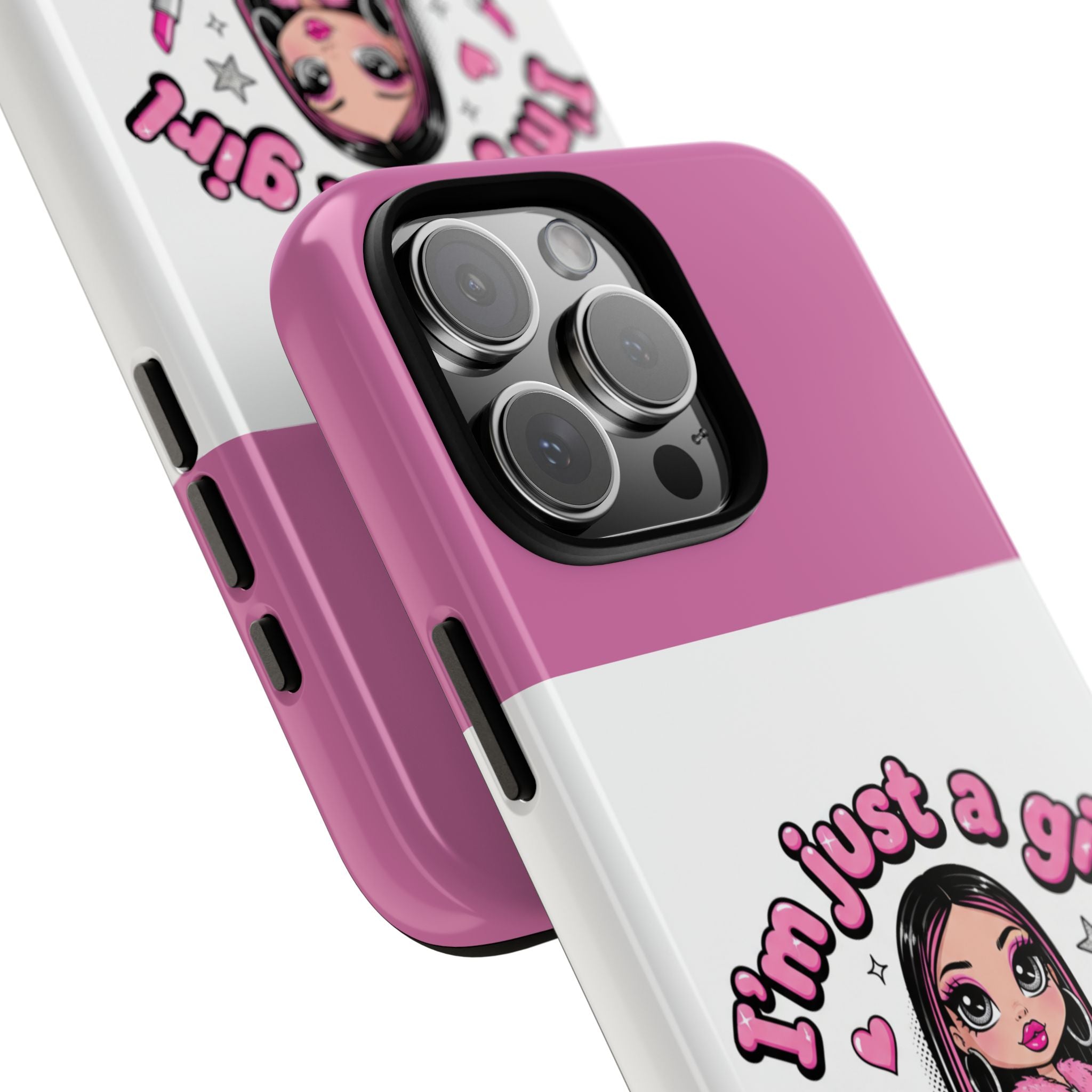 Phone Case — "I'm Just a Girl" Cute Makeup Girl Protective Tough Case
