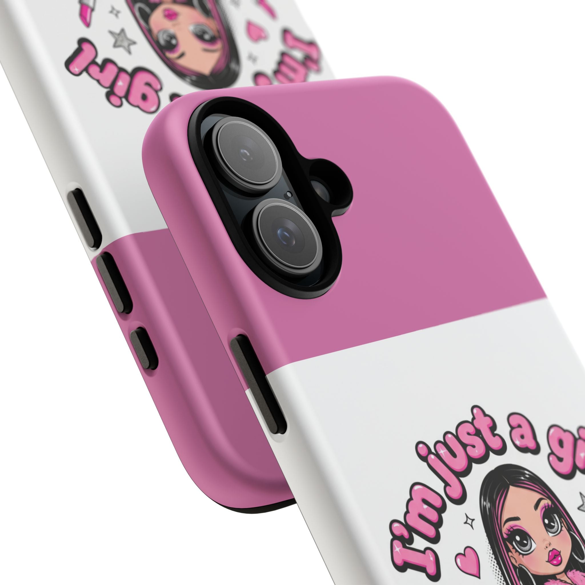 Phone Case — "I'm Just a Girl" Cute Makeup Girl Protective Tough Case