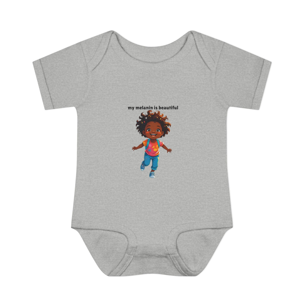 Infant Bodysuit — "My Melanin Is Beautiful" Cute Baby Graphic Onesie