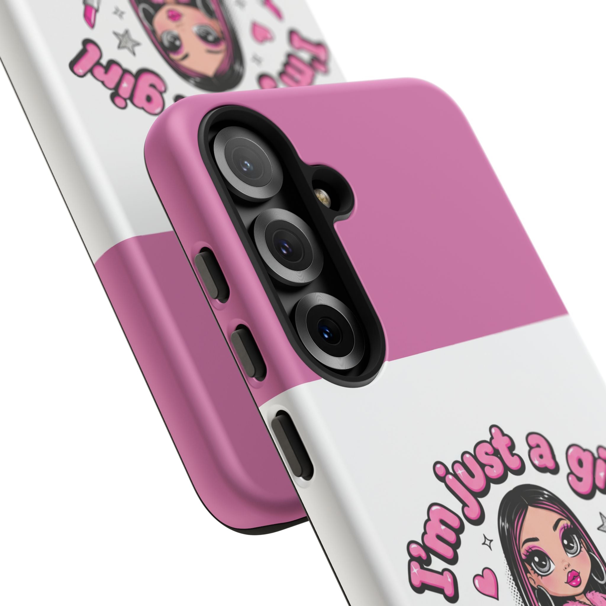 Phone Case — "I'm Just a Girl" Cute Makeup Girl Protective Tough Case