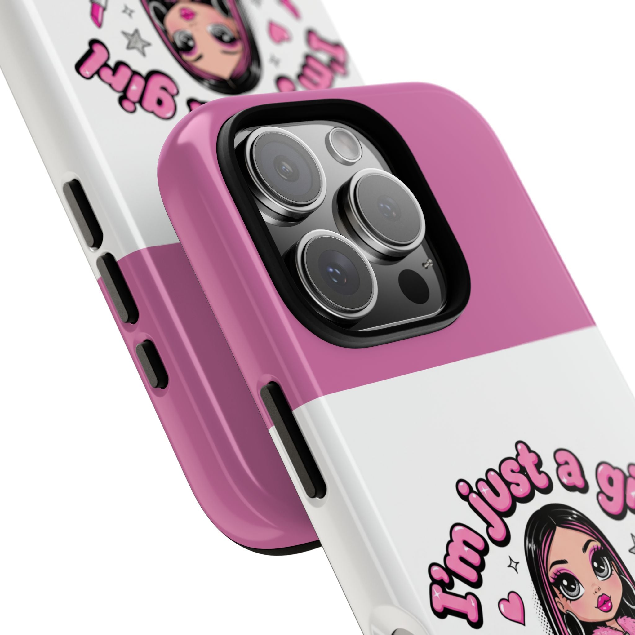 Phone Case — "I'm Just a Girl" Cute Makeup Girl Protective Tough Case