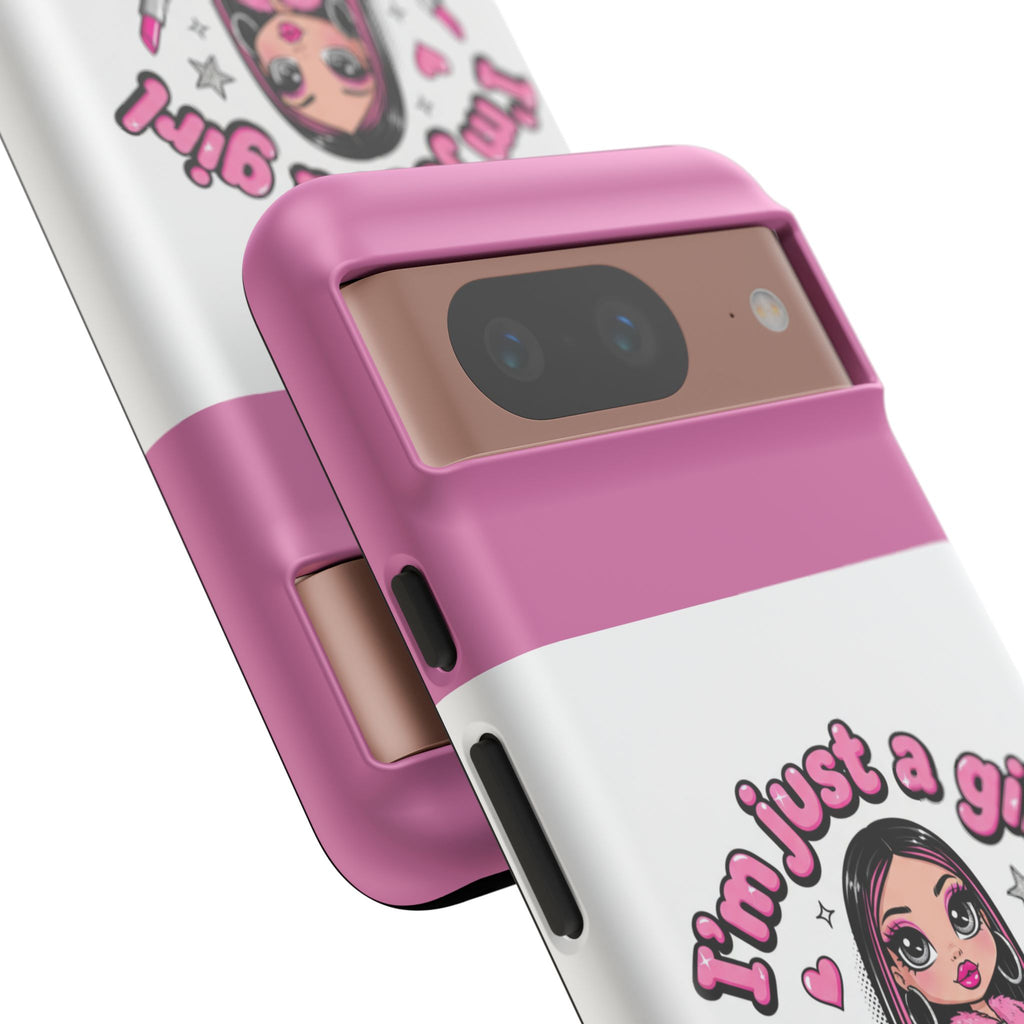 Phone Case — "I'm Just a Girl" Cute Makeup Girl Protective Tough Case