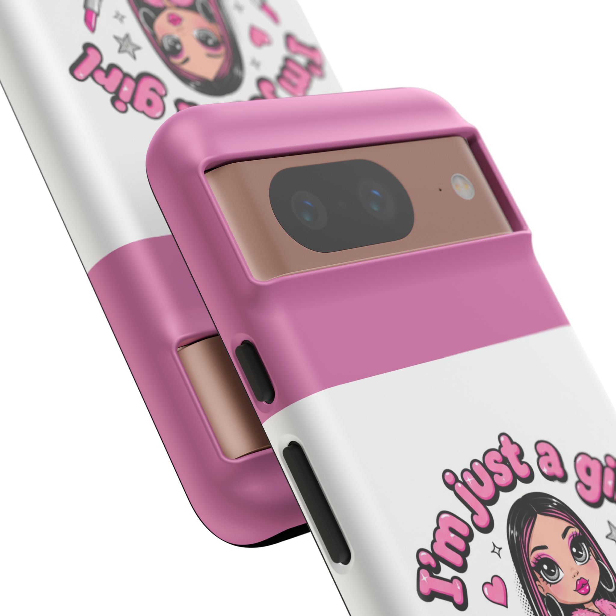 Phone Case — "I'm Just a Girl" Cute Makeup Girl Protective Tough Case