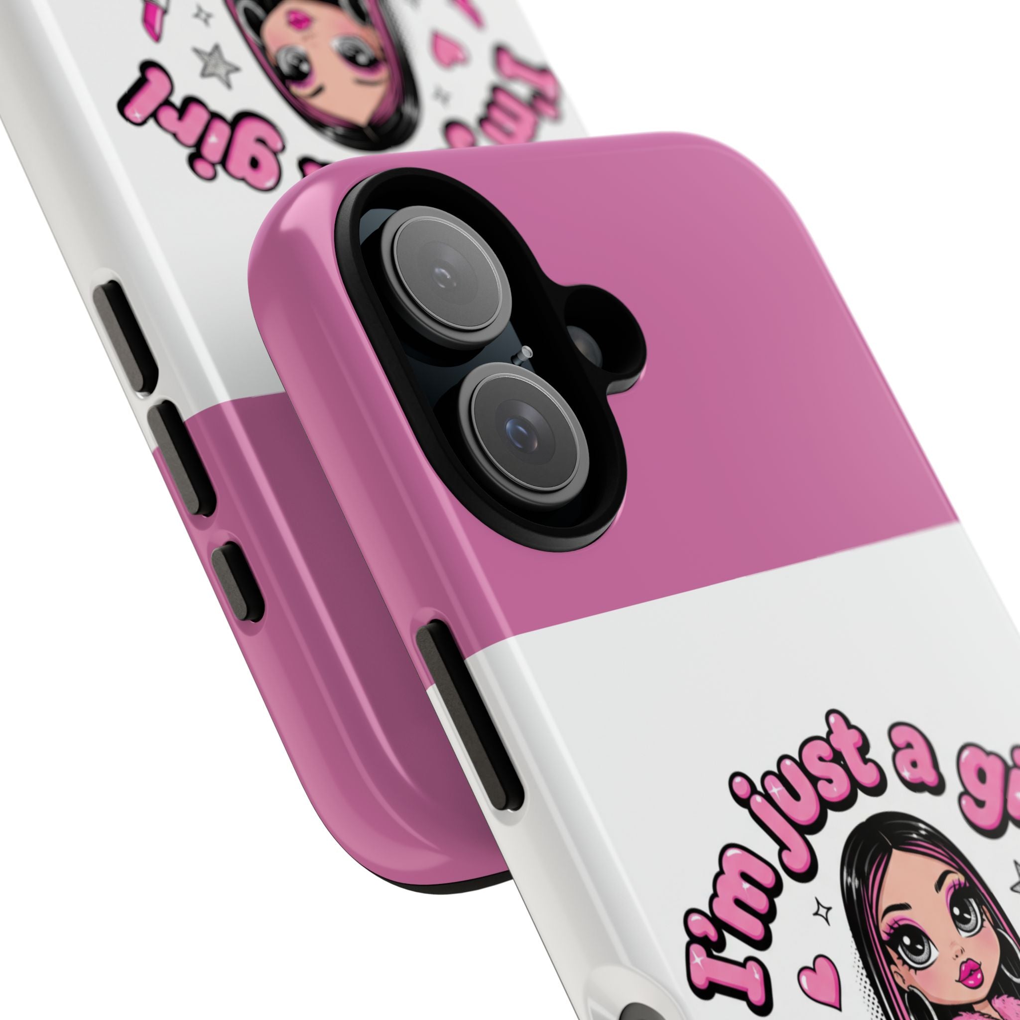 Phone Case — "I'm Just a Girl" Cute Makeup Girl Protective Tough Case