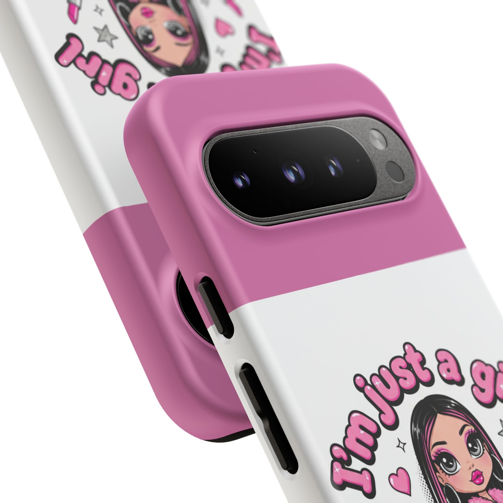 Phone Case — "I'm Just a Girl" Cute Makeup Girl Protective Tough Case