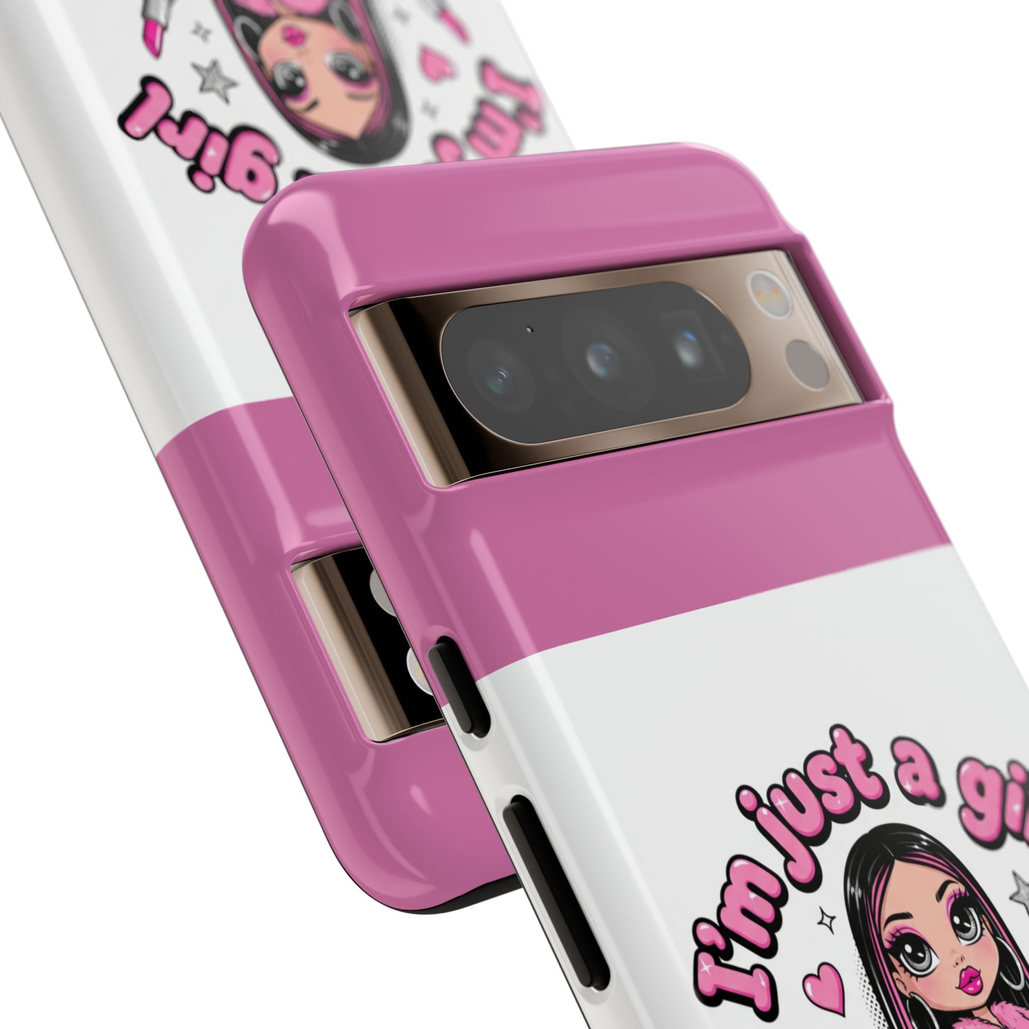 Phone Case — "I'm Just a Girl" Cute Makeup Girl Protective Tough Case