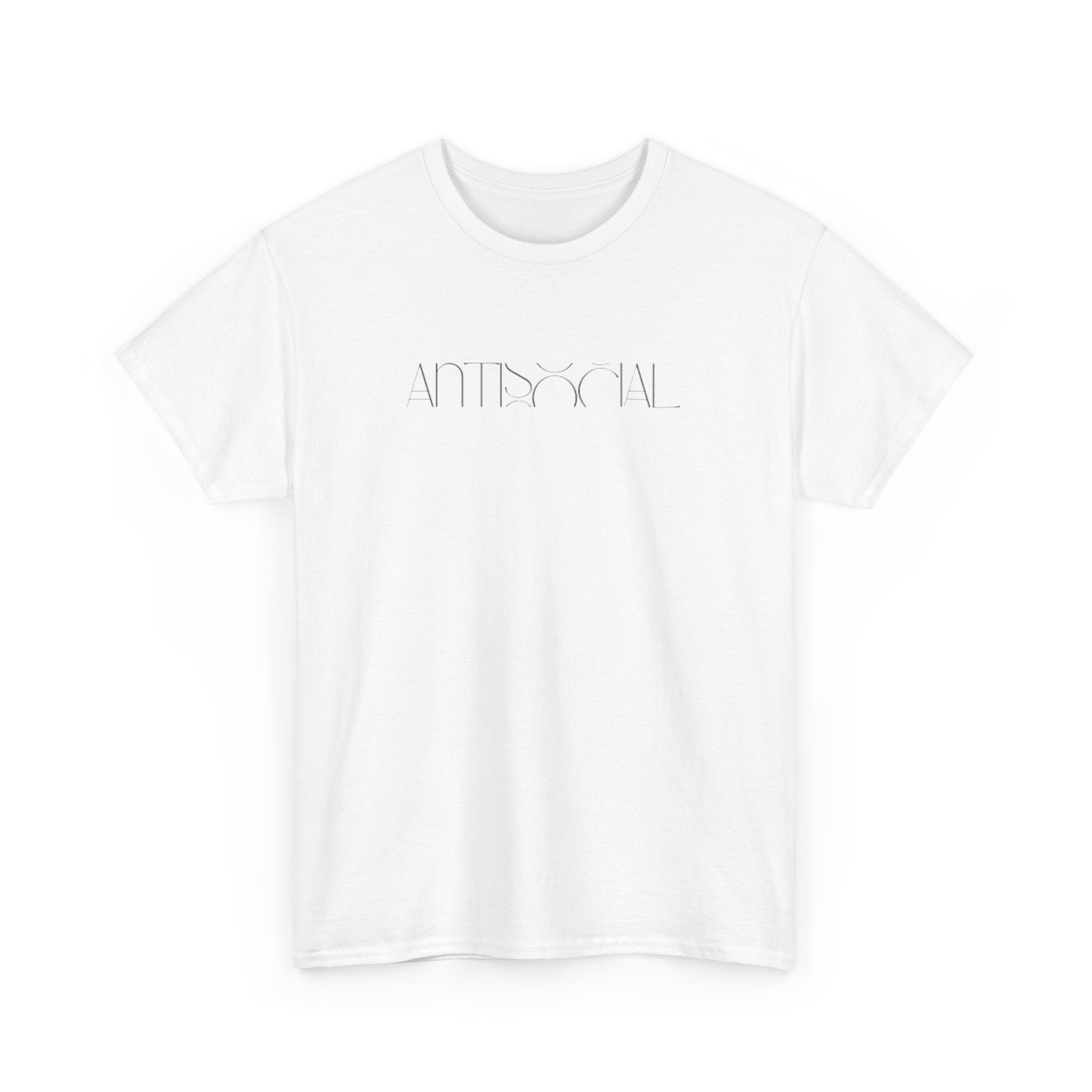 Antisocial Tee — Minimal Graphic Tee for Introverts