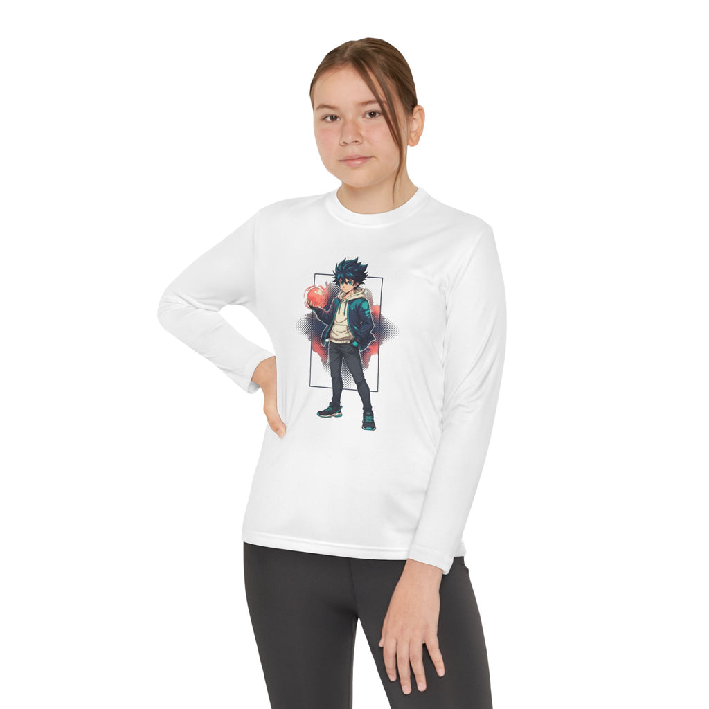 Anime-Inspired Youth Long Sleeve Tee —  Hero design