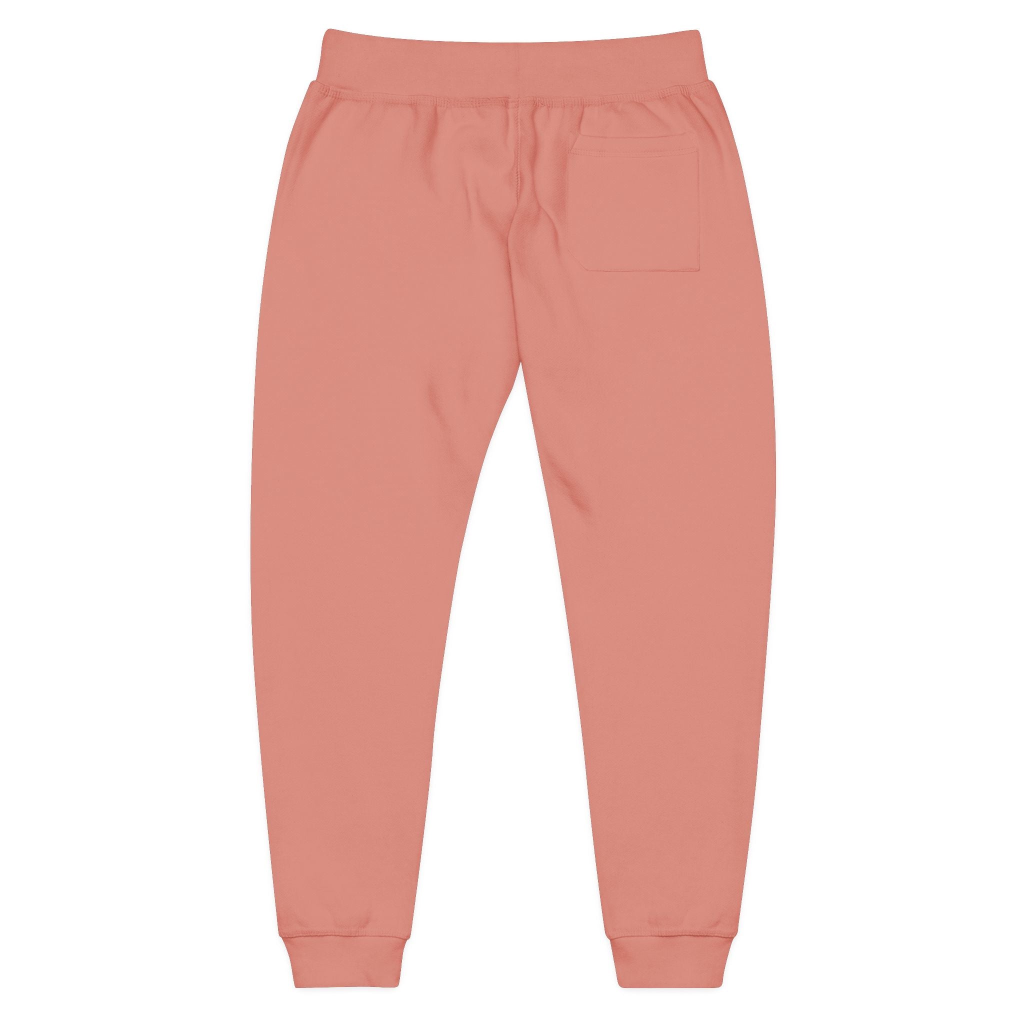 Embroidered Fleece Sweatpants — Cozy Coral Joggers
