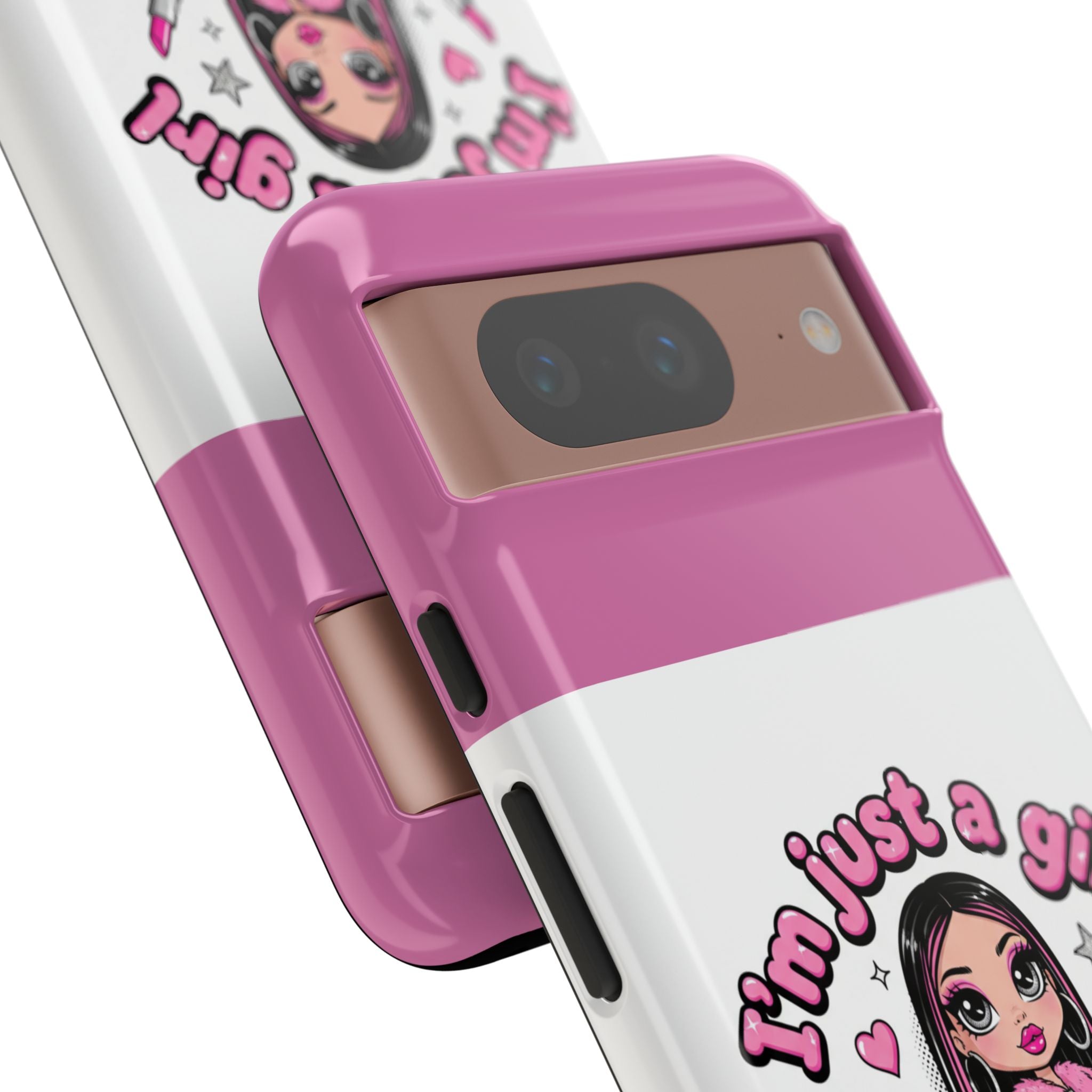 Phone Case — "I'm Just a Girl" Cute Makeup Girl Protective Tough Case