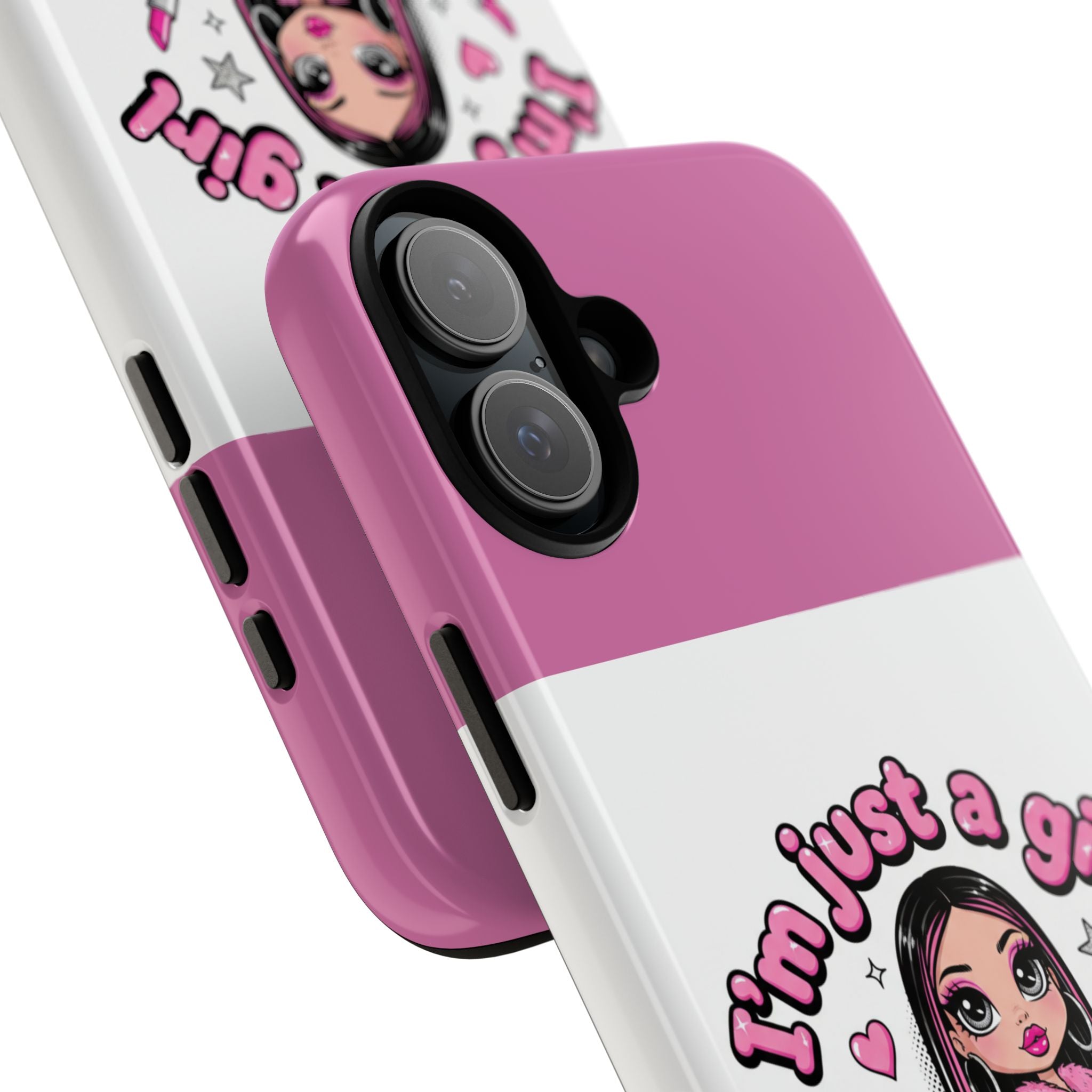 Phone Case — "I'm Just a Girl" Cute Makeup Girl Protective Tough Case