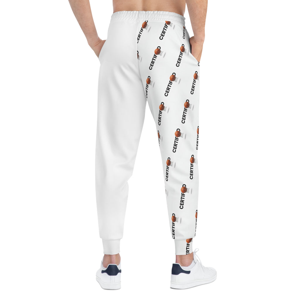 Graphic Joggers — 'Don't Reach' Hand & Repeat Logo Athletic Sweatpants