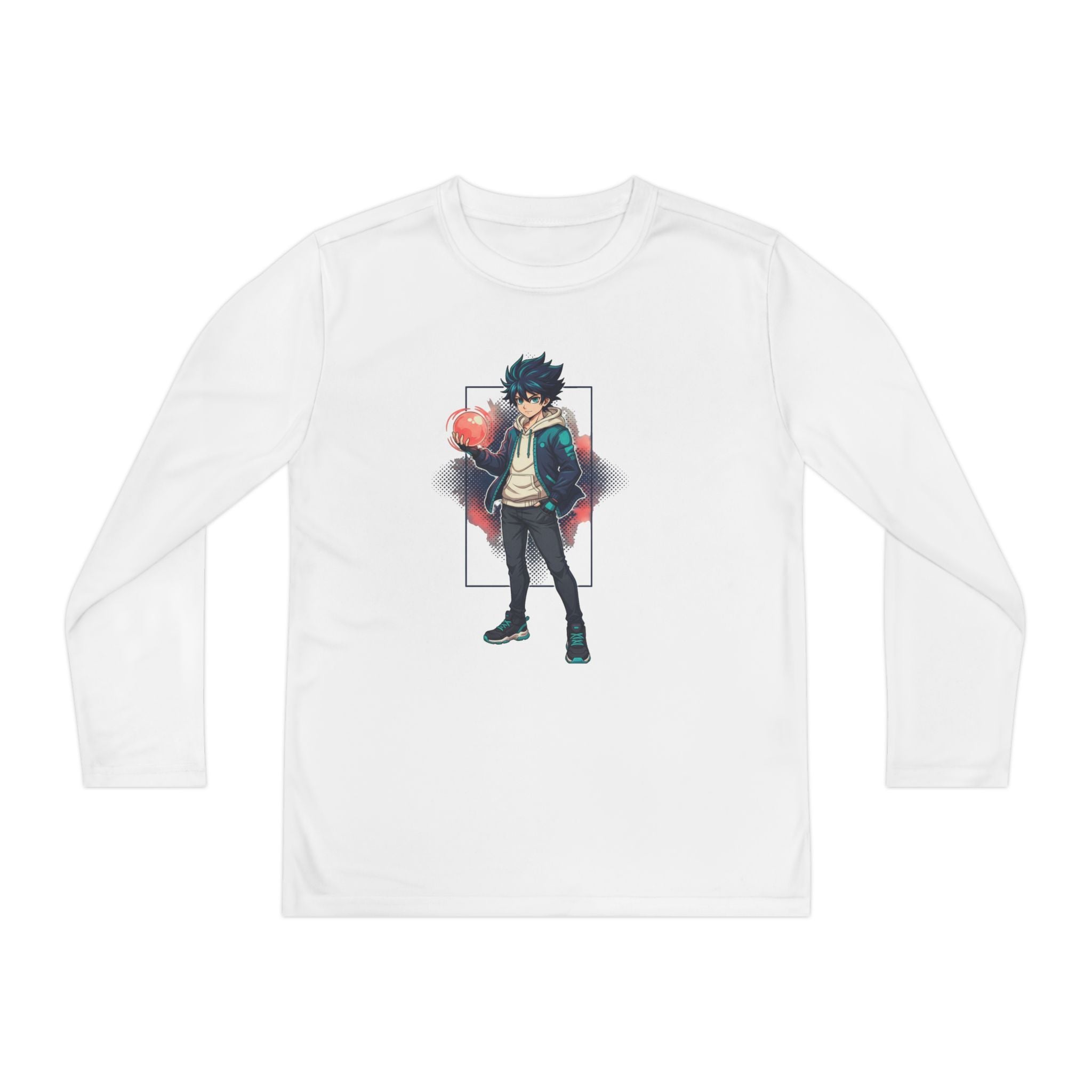 Anime-Inspired Youth Long Sleeve Tee —  Hero design