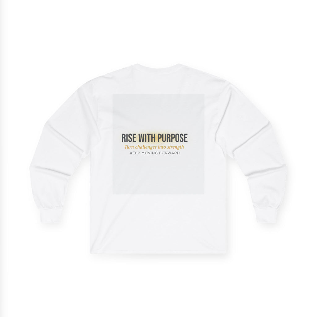 Inspirational Eye Graphic Long Sleeve Tee — "Rise With Purpose" Motivational Shirt