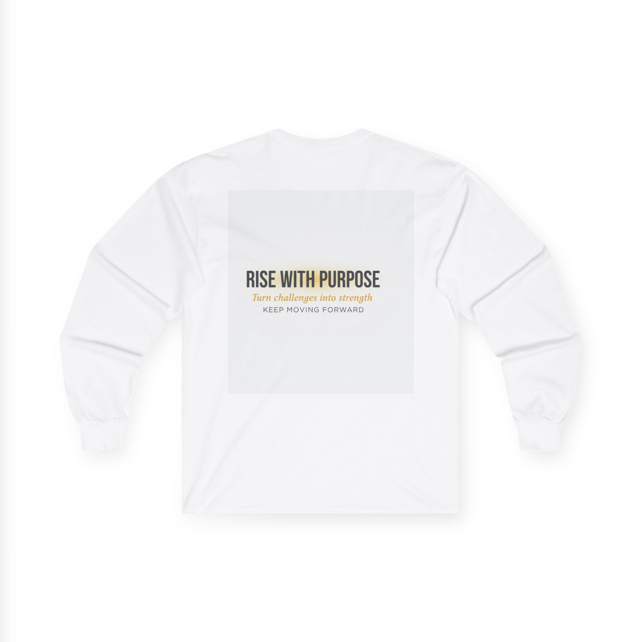 Inspirational Eye Graphic Long Sleeve Tee — "Rise With Purpose" Motivational Shirt