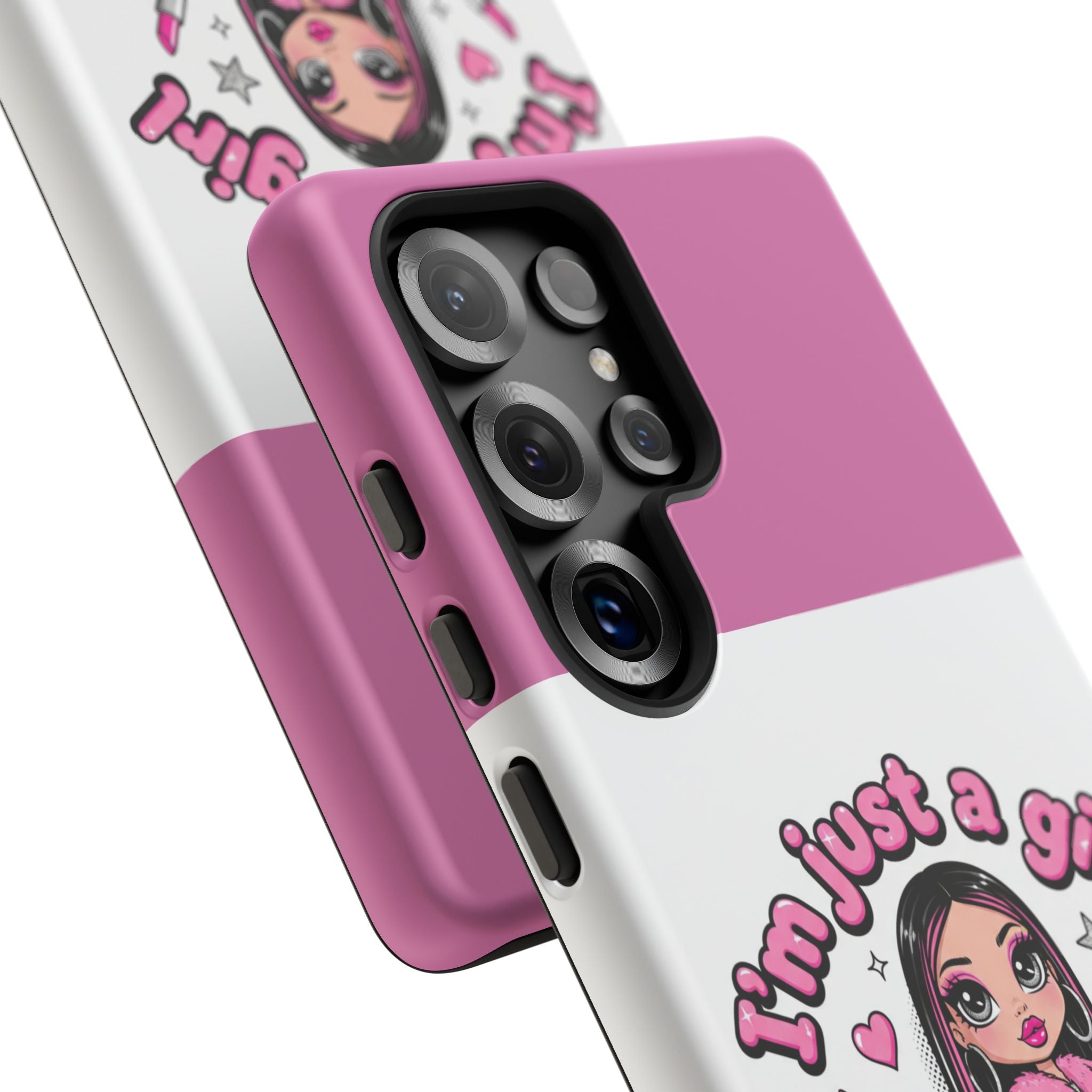 Phone Case — "I'm Just a Girl" Cute Makeup Girl Protective Tough Case