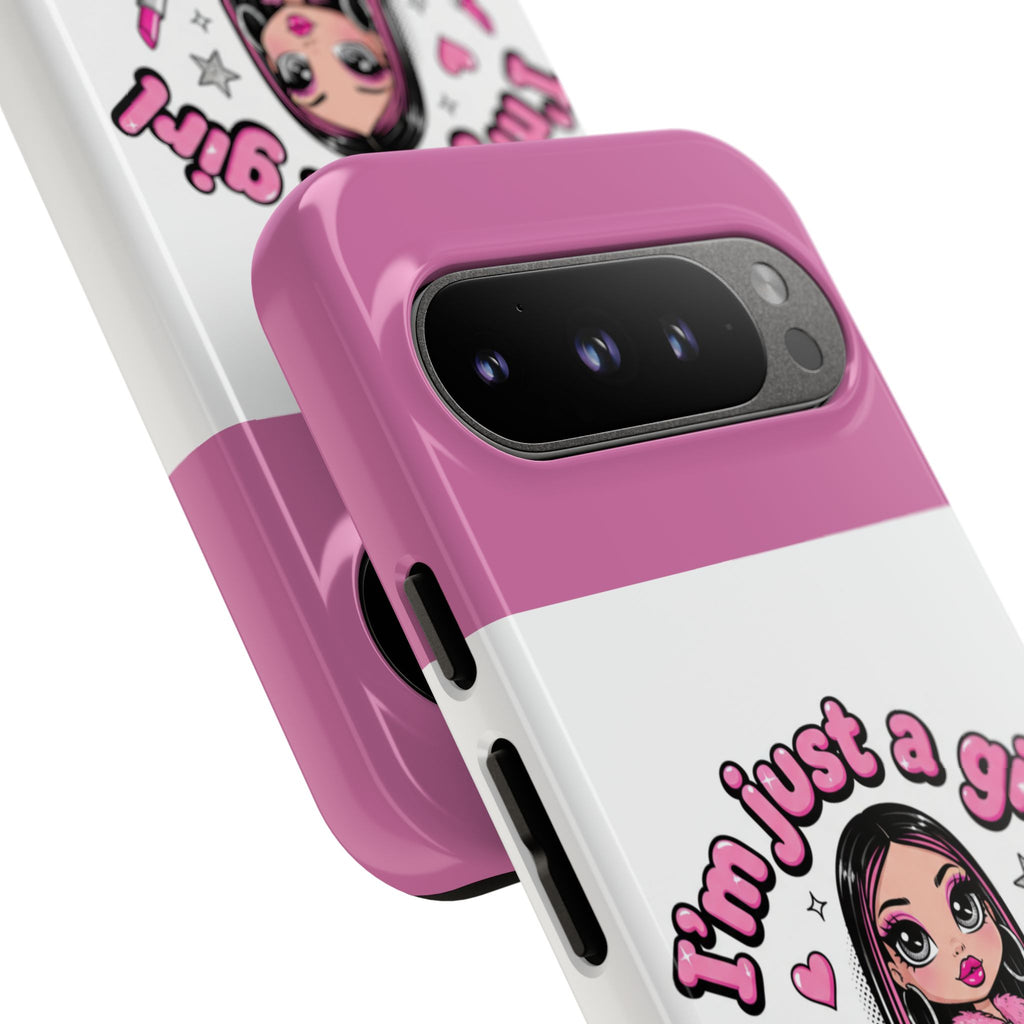 Phone Case — "I'm Just a Girl" Cute Makeup Girl Protective Tough Case