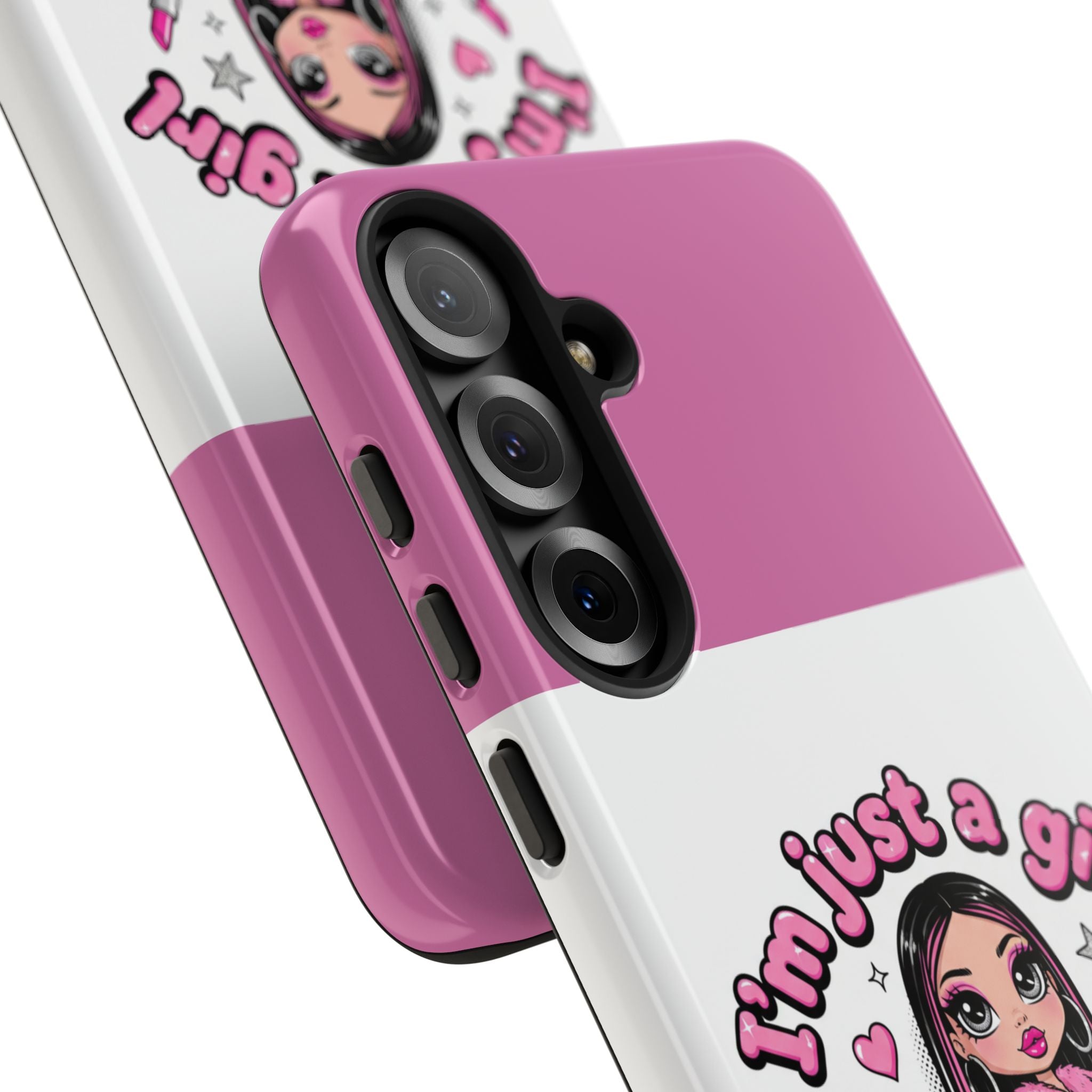 Phone Case — "I'm Just a Girl" Cute Makeup Girl Protective Tough Case