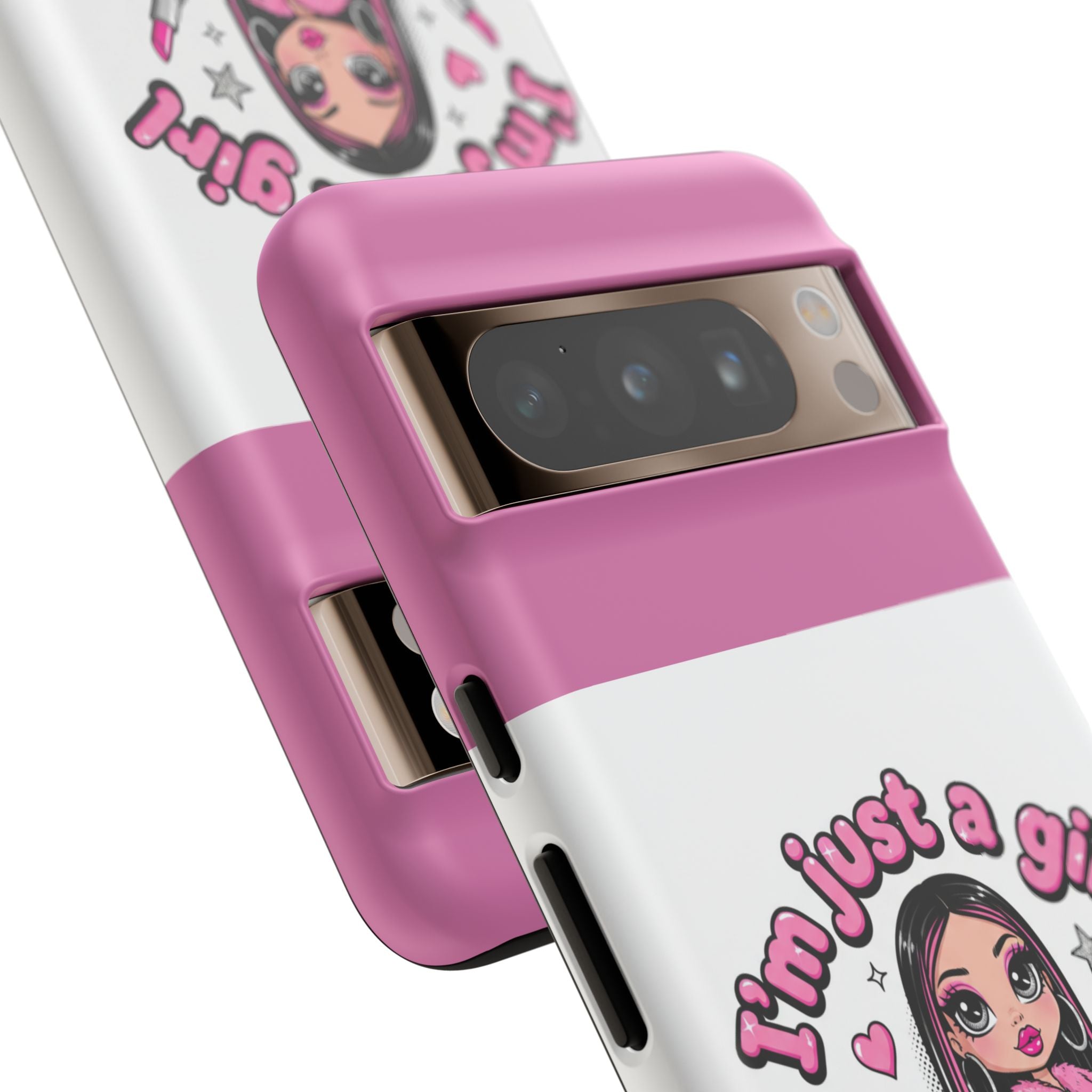 Phone Case — "I'm Just a Girl" Cute Makeup Girl Protective Tough Case